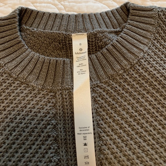 💥SOLD💥 lululemon ‘new heights sweater’ in grey sage - Picture 6 of 8